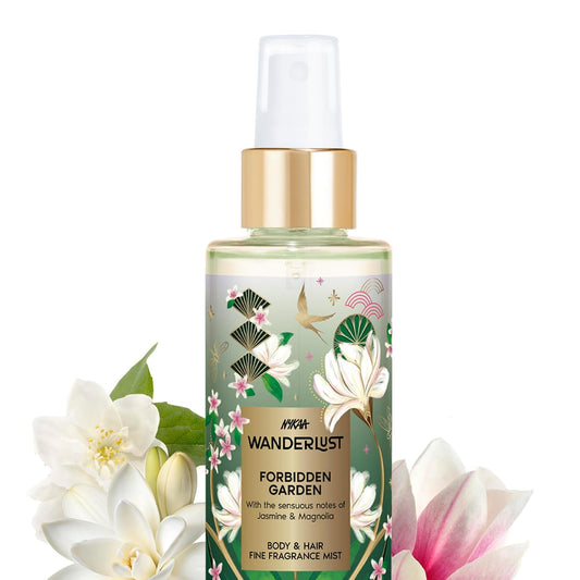 Nykaa Wanderlust Forbidden Garden Body & Hair Fine Fragrance I | Perfume Mist for Women – 200 ml I Jasmine and Magnolia |