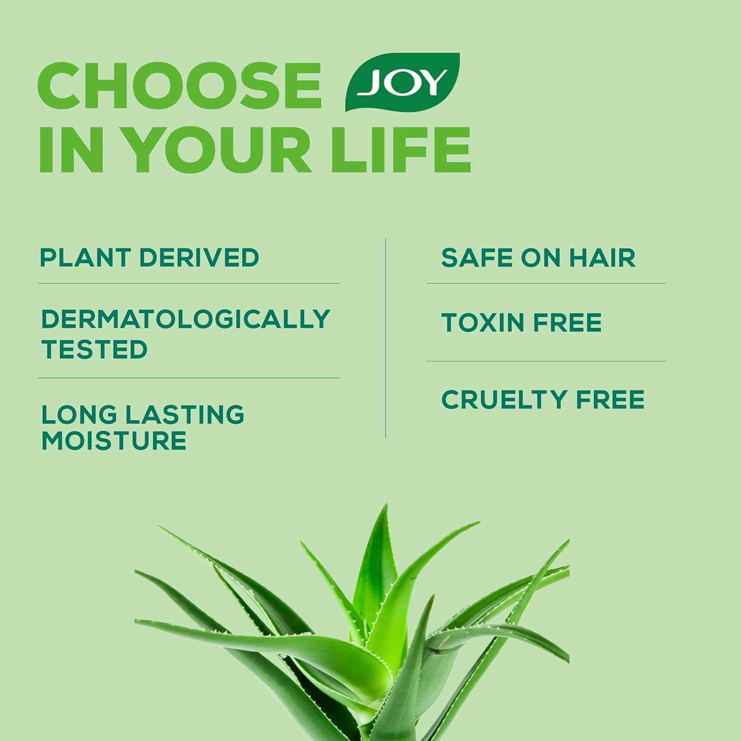 Joy Pure Aloe Vera Light Moisturiser Skin Cream for Face, Hands & Body, 48H Moisture & Non-Sticky Summer Hydration, Aloe Vera Daily Moisturizer, 200ml × 2