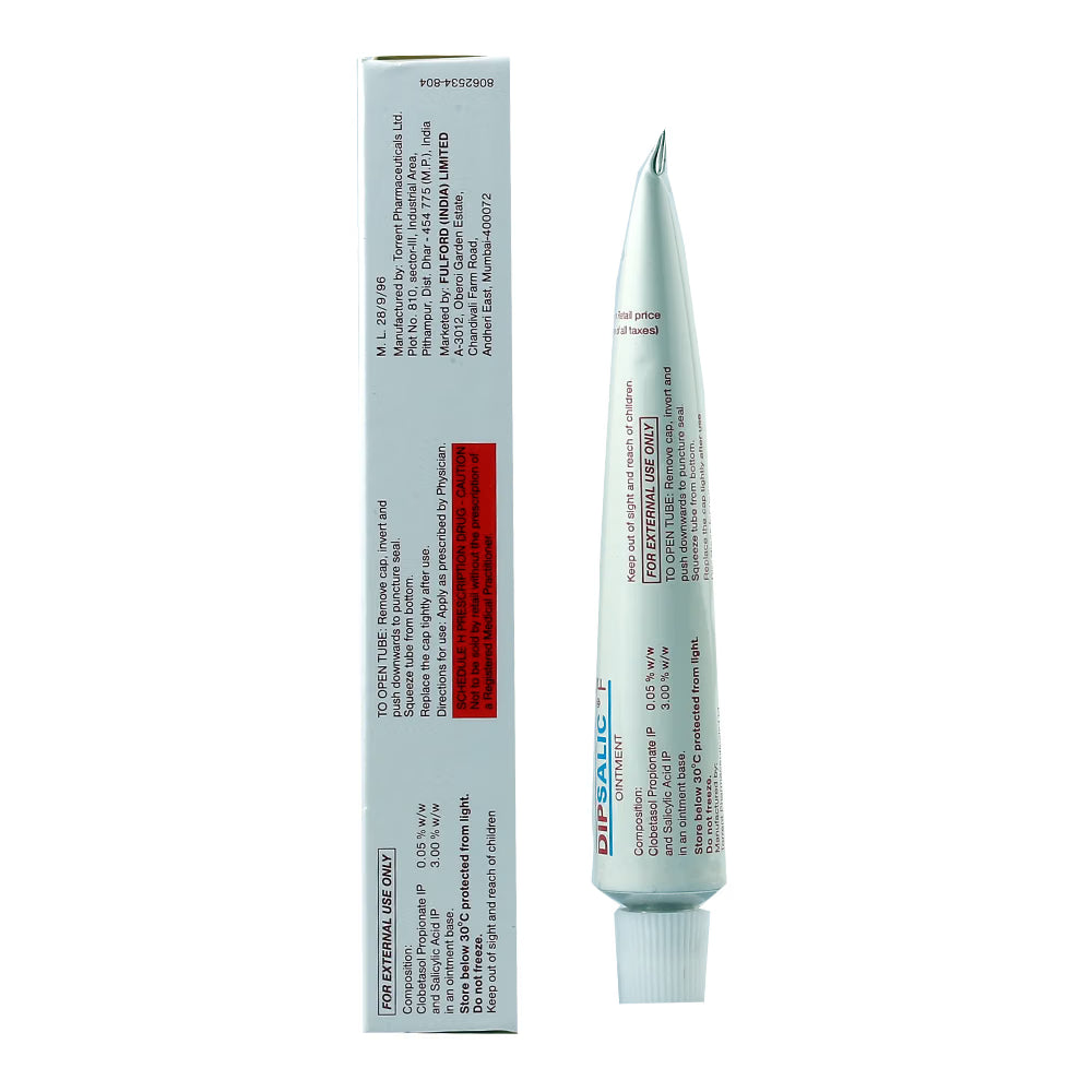 Dipsalic F Ointment (20gm) For Psoriasis & Eczema, Skin Redness & Itching