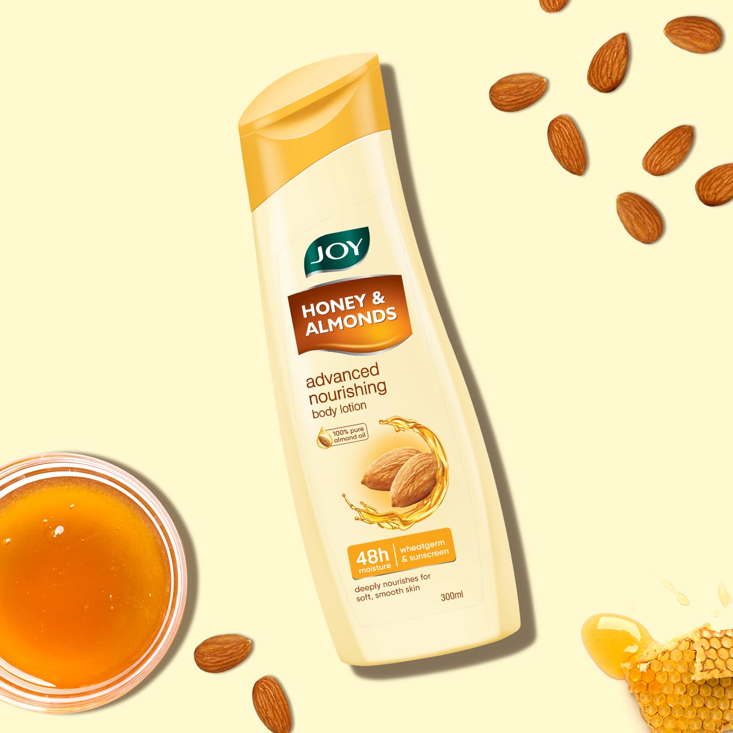 Joy Honey & Almonds Advanced Nourishing Lightweight Body Lotion 300ml x 2
