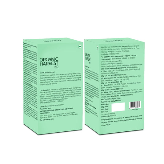 Organic Harvest Brightening & Lightening 6-step Facial Kit | With Goodness of Liquorice | Boosts Skin Glow | For Radiant Skin | 100% American Certified Organic, Sulphate & Paraben Free -420gm