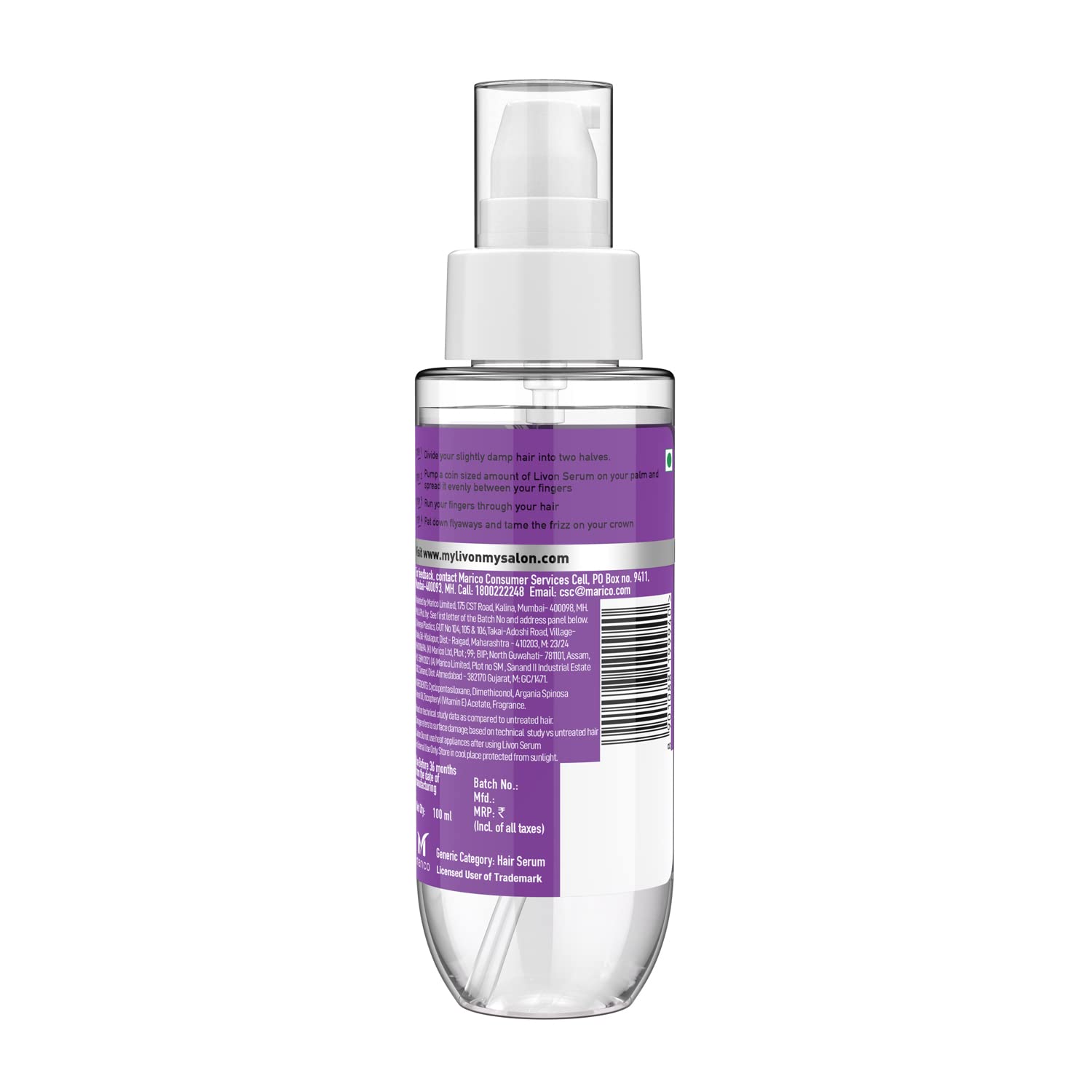 Livon Serum for Rough & Dry Hair, 100 ml (Pack of 2)