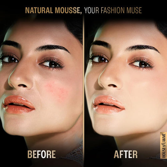 Lakme Xtraordin-airy Mattereal Mousse Foundation, Matte Finish, Minimizes Pores, Has SPF8, 02 Rose Creme, 25g