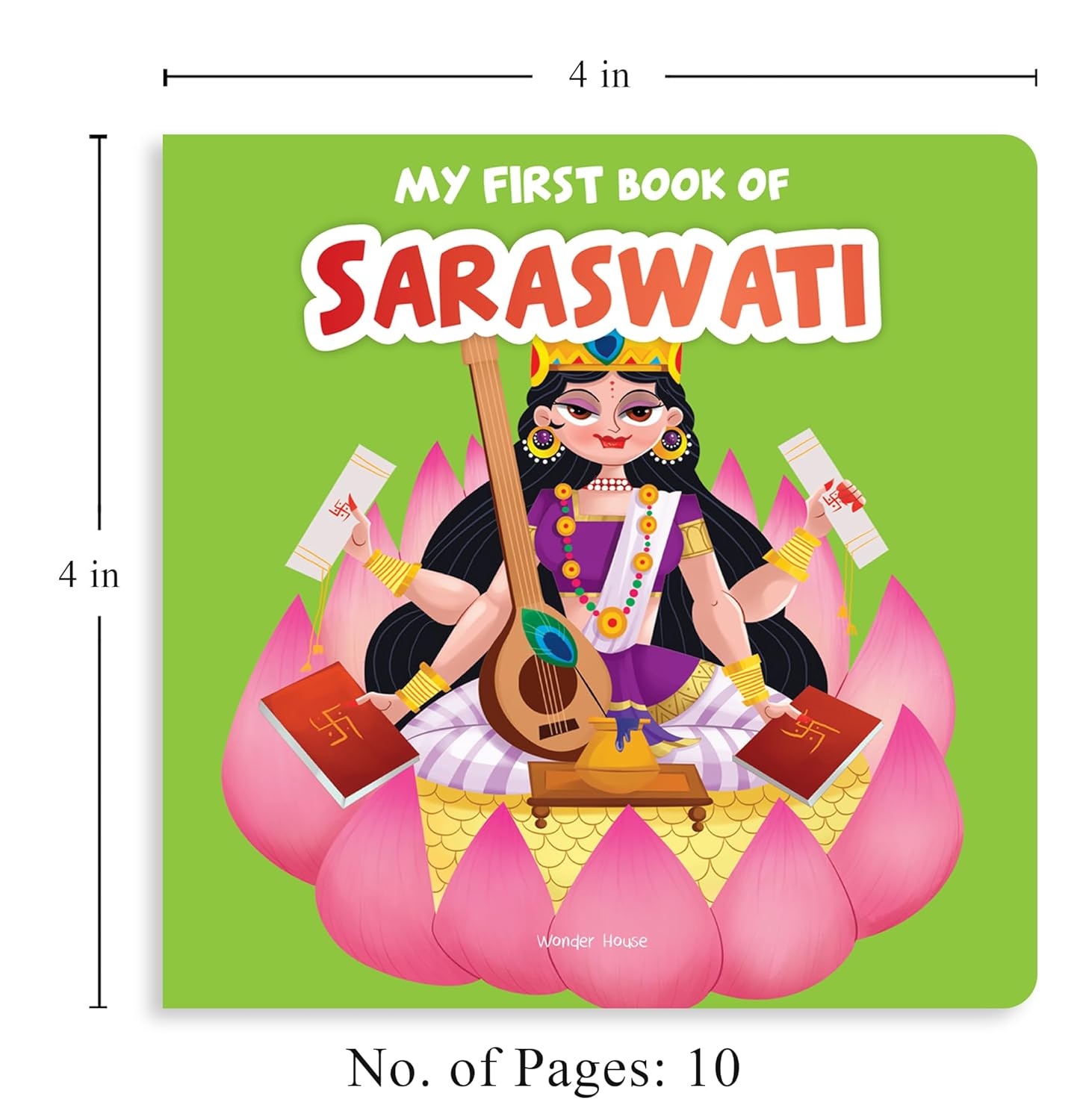My First Book of Saraswati – Illustrated Board Book for Kids