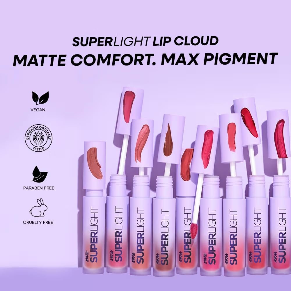 Nykaa Superlight Lip Cloud Airy Mousse Matte Liquid Lipstick for Lip & Cheek (Ruby Sour)