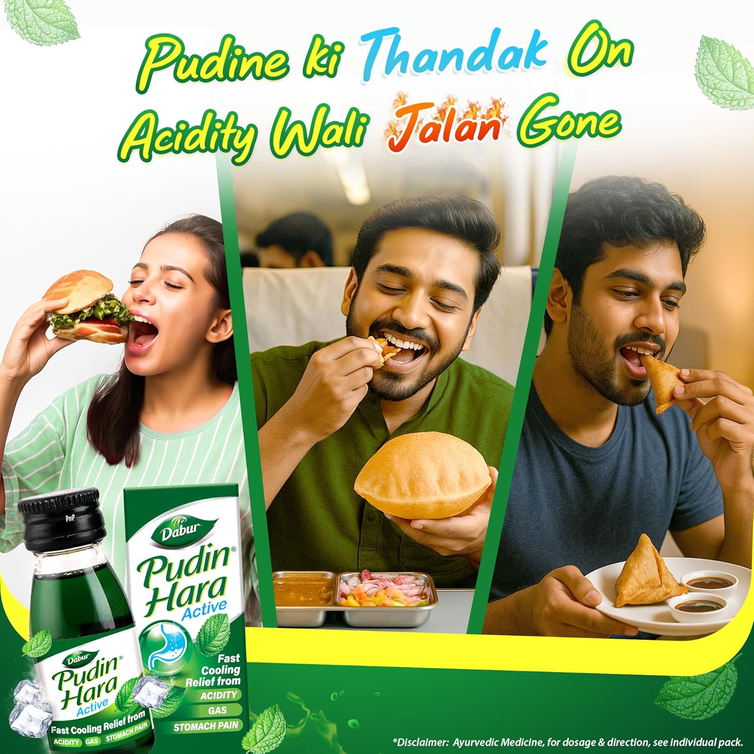 Dabur Ayurvedic Pudin Hara Drops (30ml) for relief from stomach ache, gas, and other digestion problems