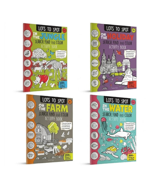 Lots to Spot : search, find and color activity book Combo (4 Books)
