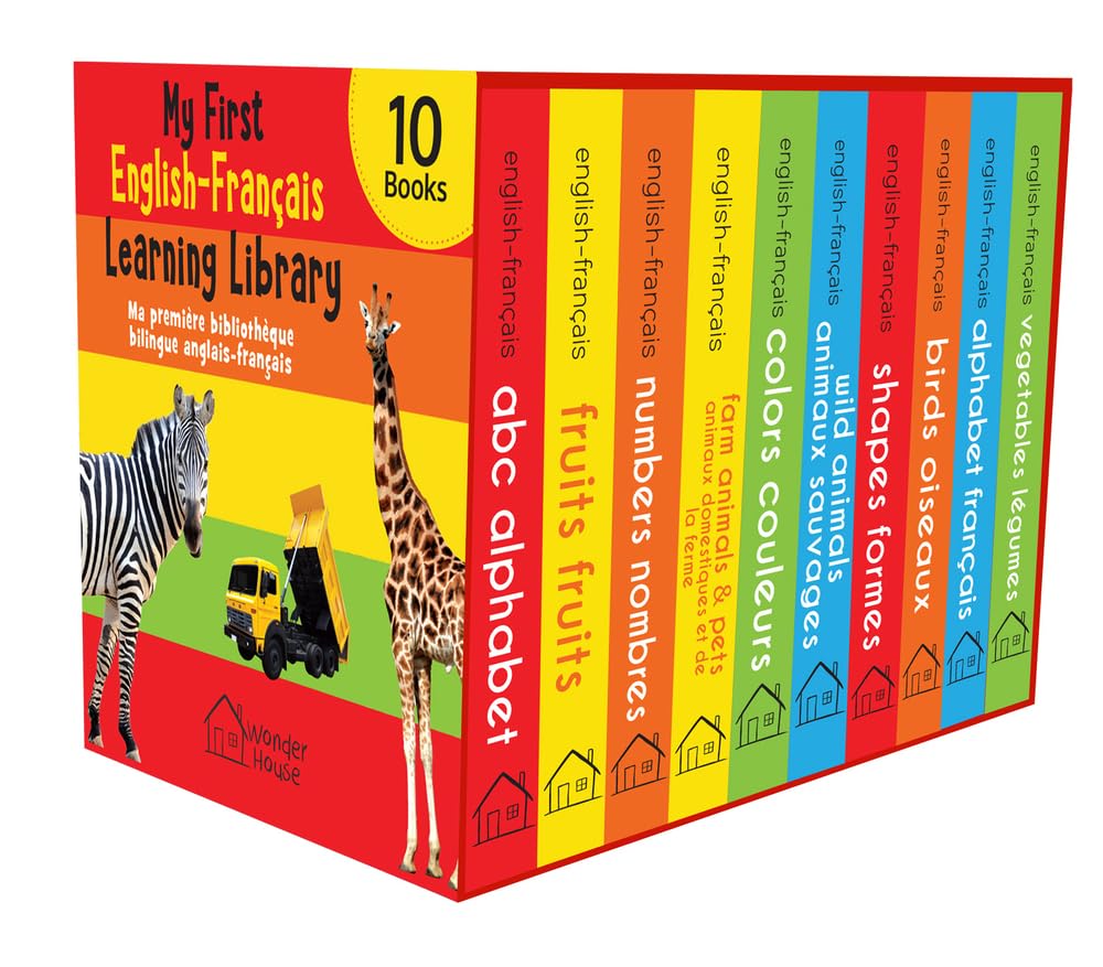 My First English-French Learning Library | Boxset of 10 English - French Board Books