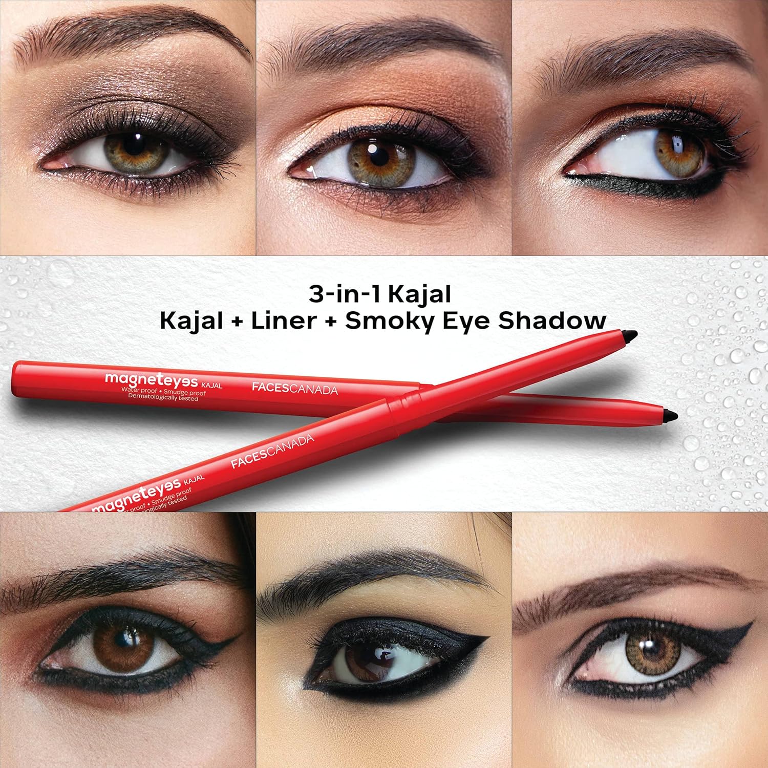FACESCANADA Magneteyes Kajal Stick - Black, 0.35 Gm