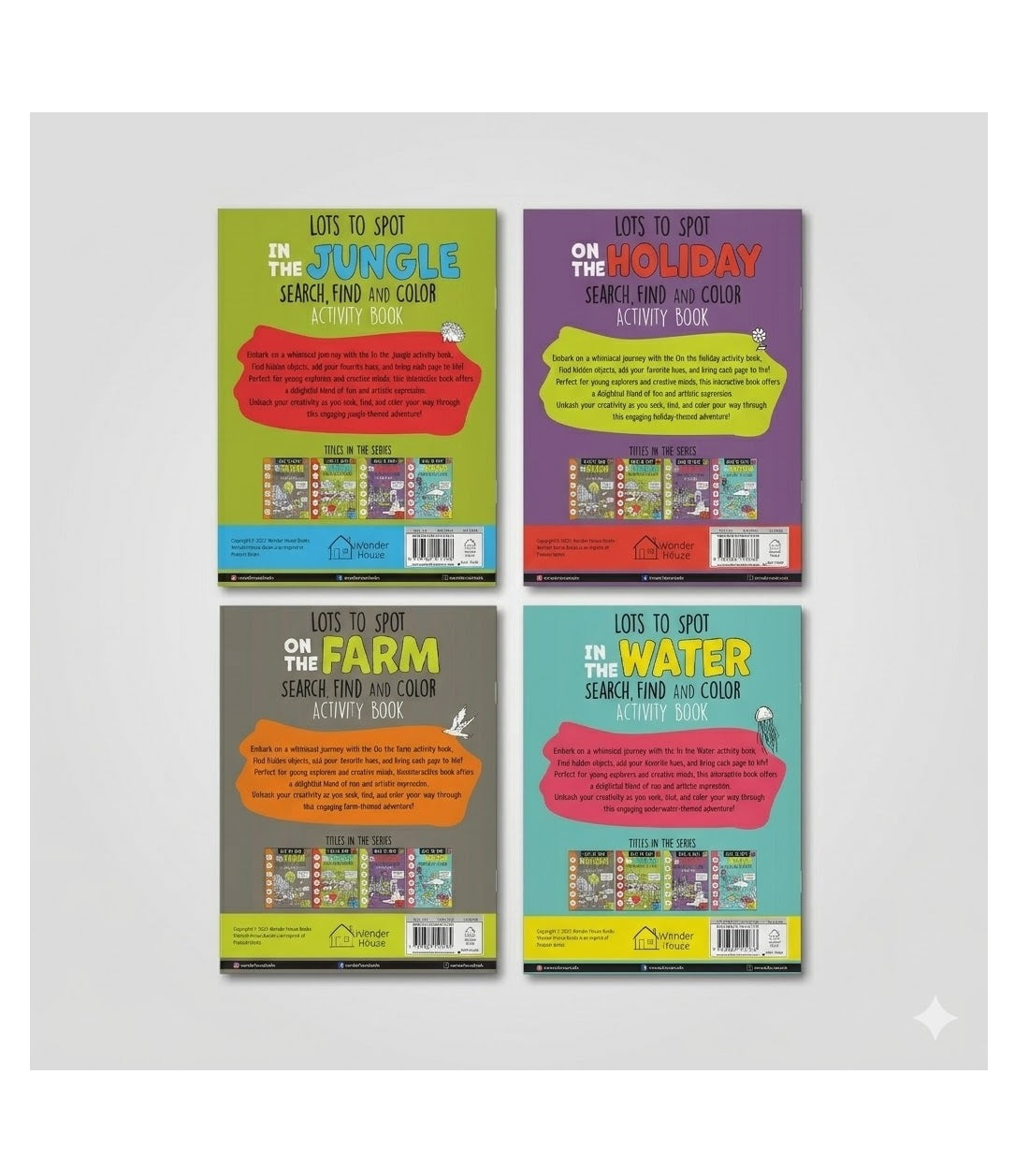 Lots to Spot : search, find and color activity book Combo (4 Books)