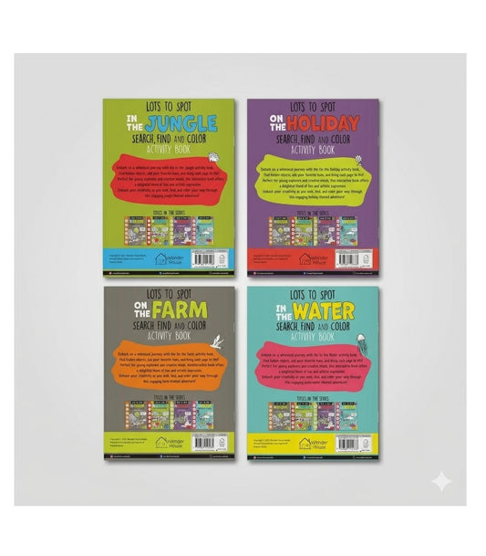 Lots to Spot : search, find and color activity book Combo (4 Books)