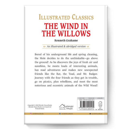 The Wind in the Willows : Illustrated Abridged Children Classics English Novel with Review Questions Hardcover  Book
