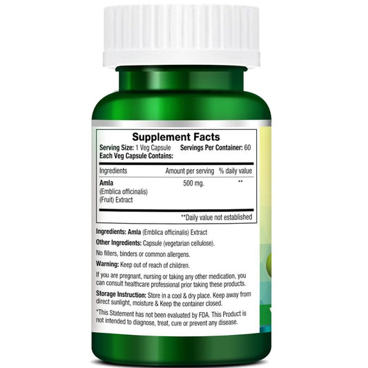 Morpheme Remedies Amla 500 mg - 60 Veg Capsules