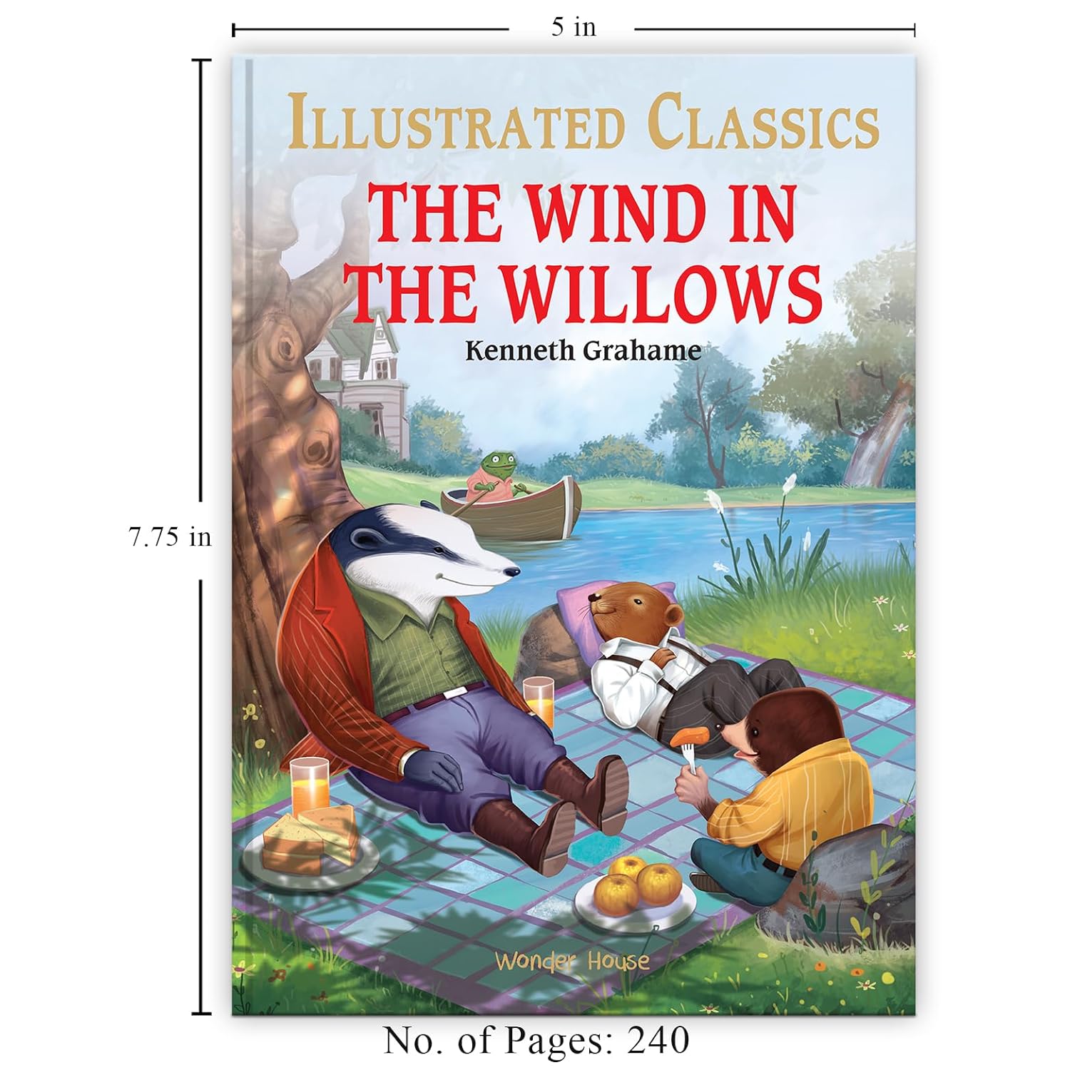 The Wind in the Willows : Illustrated Abridged Children Classics English Novel with Review Questions Hardcover  Book
