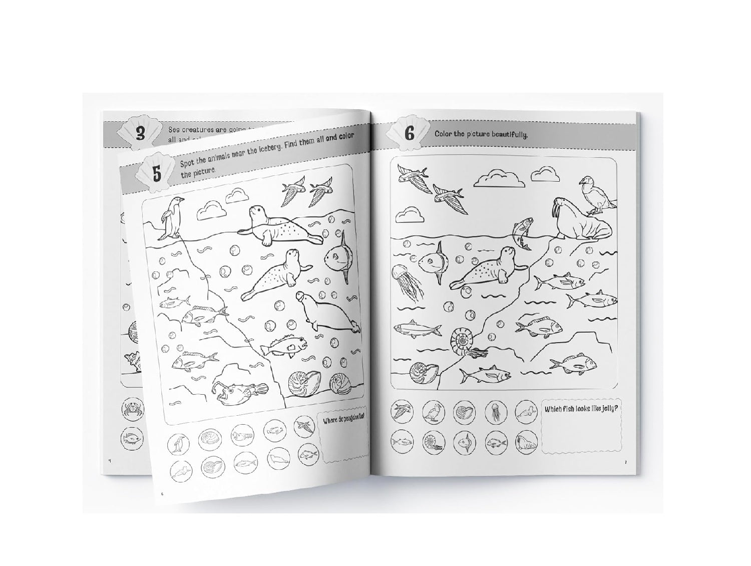 Lots to Spot In The Water: Search, Find and Color Activity Book Paperback