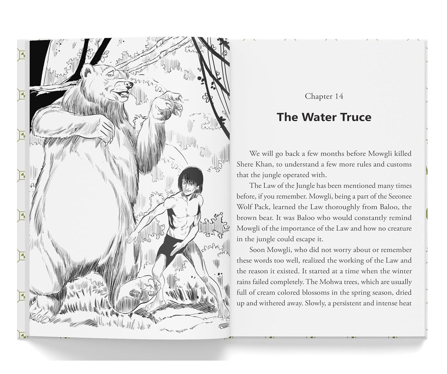 The Jungle Book: Illustrated Abridged Children Classics English Novel With Review Questions (Hardback)  Book