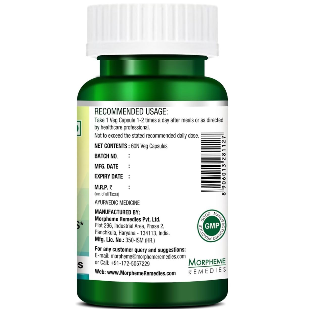 Morpheme Remedies Amla 500 mg - 60 Veg Capsules