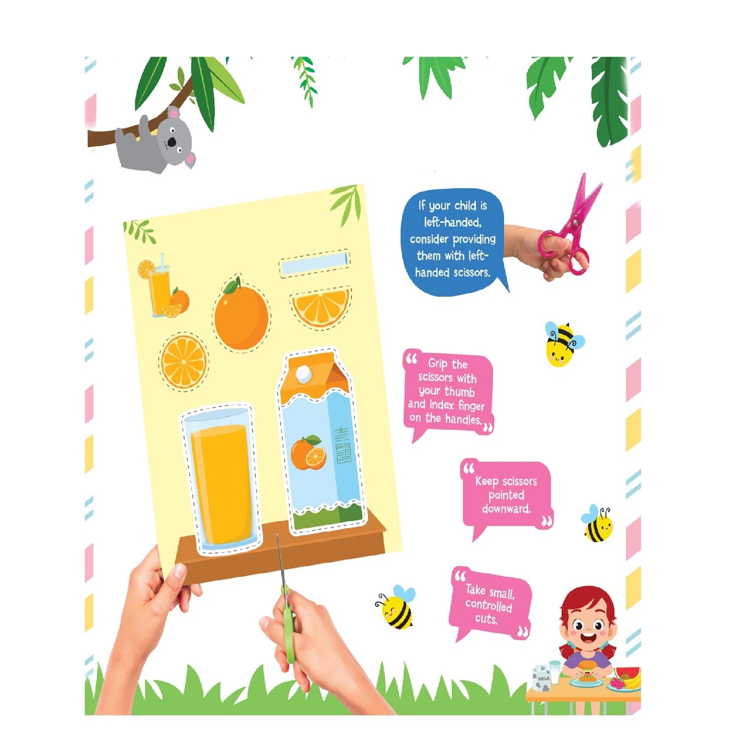 Tasty Foods Scissors Skills Activity Book for Kids