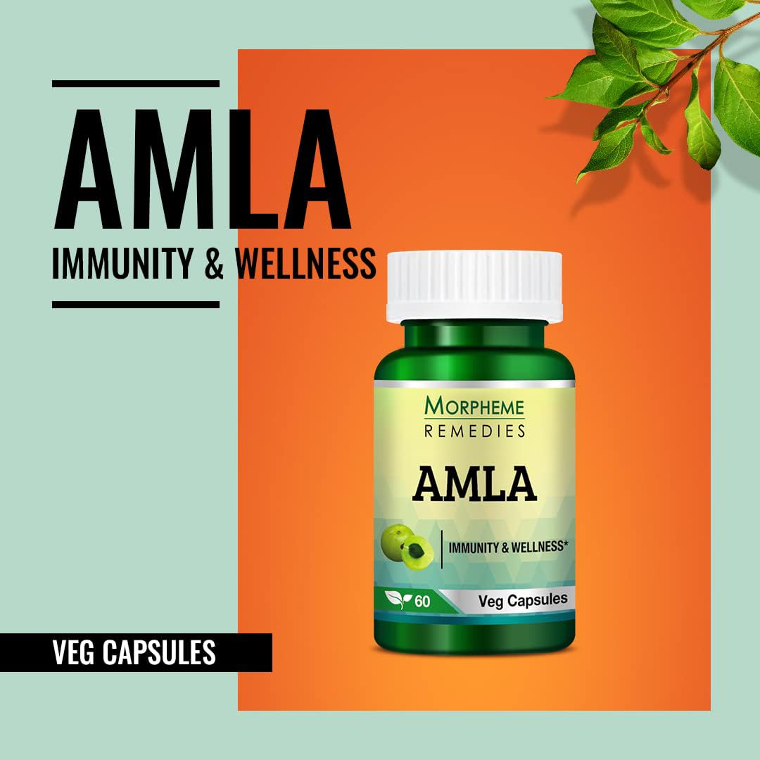 Morpheme Remedies Amla 500 mg - 60 Veg Capsules