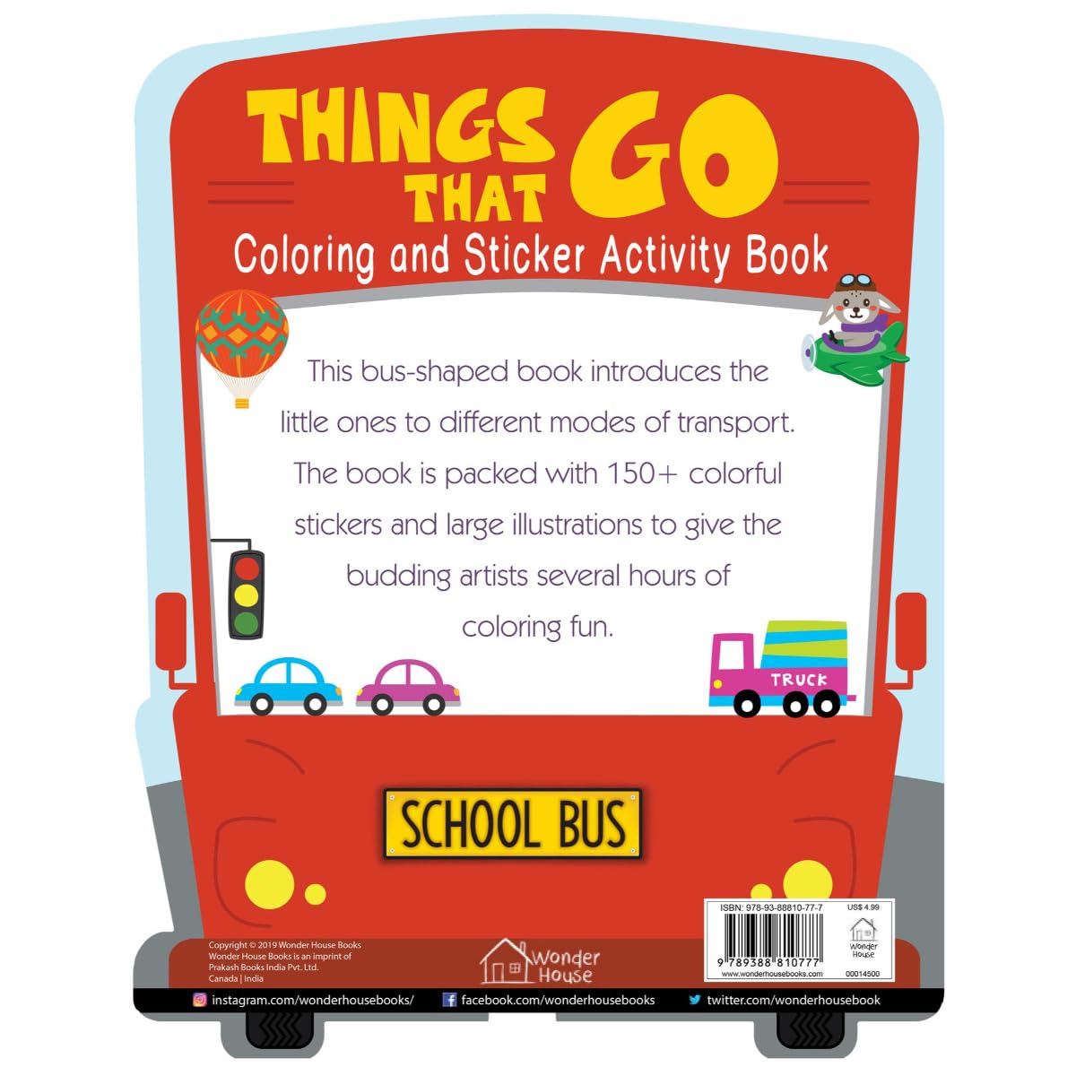 Things That Go - Coloring and Sticker Activity Book (With 150+ Stickers) Hardcover