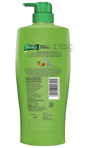 Dabur Vatika Naturals Health Shampoo - 640 ml | 7 Natural Herb Extracts | Contains Henna, Amla & Hibiscus | 90% Hair Fall Control | Everyday Shampoo for Women & Men