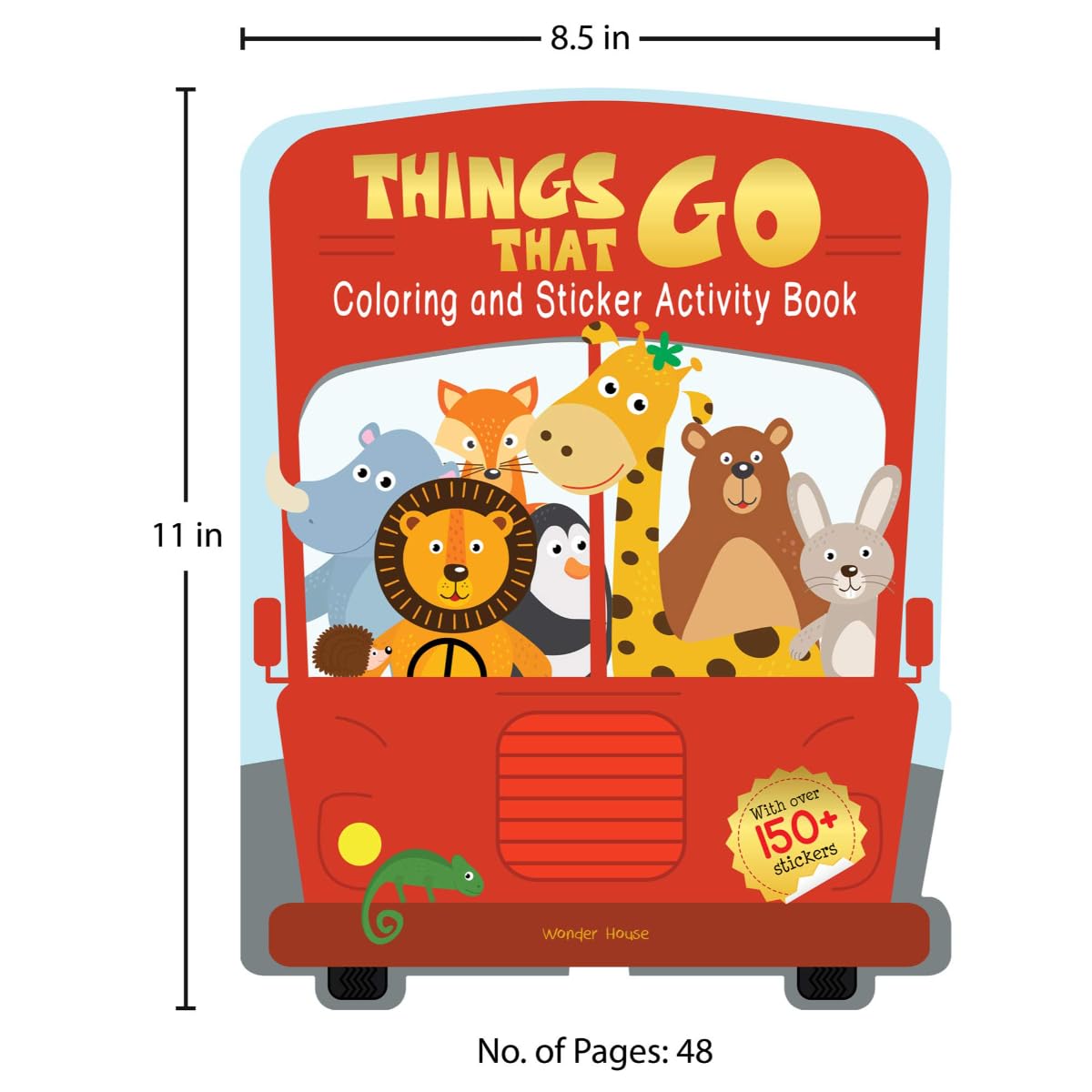 Things That Go - Coloring and Sticker Activity Book (With 150+ Stickers) Hardcover