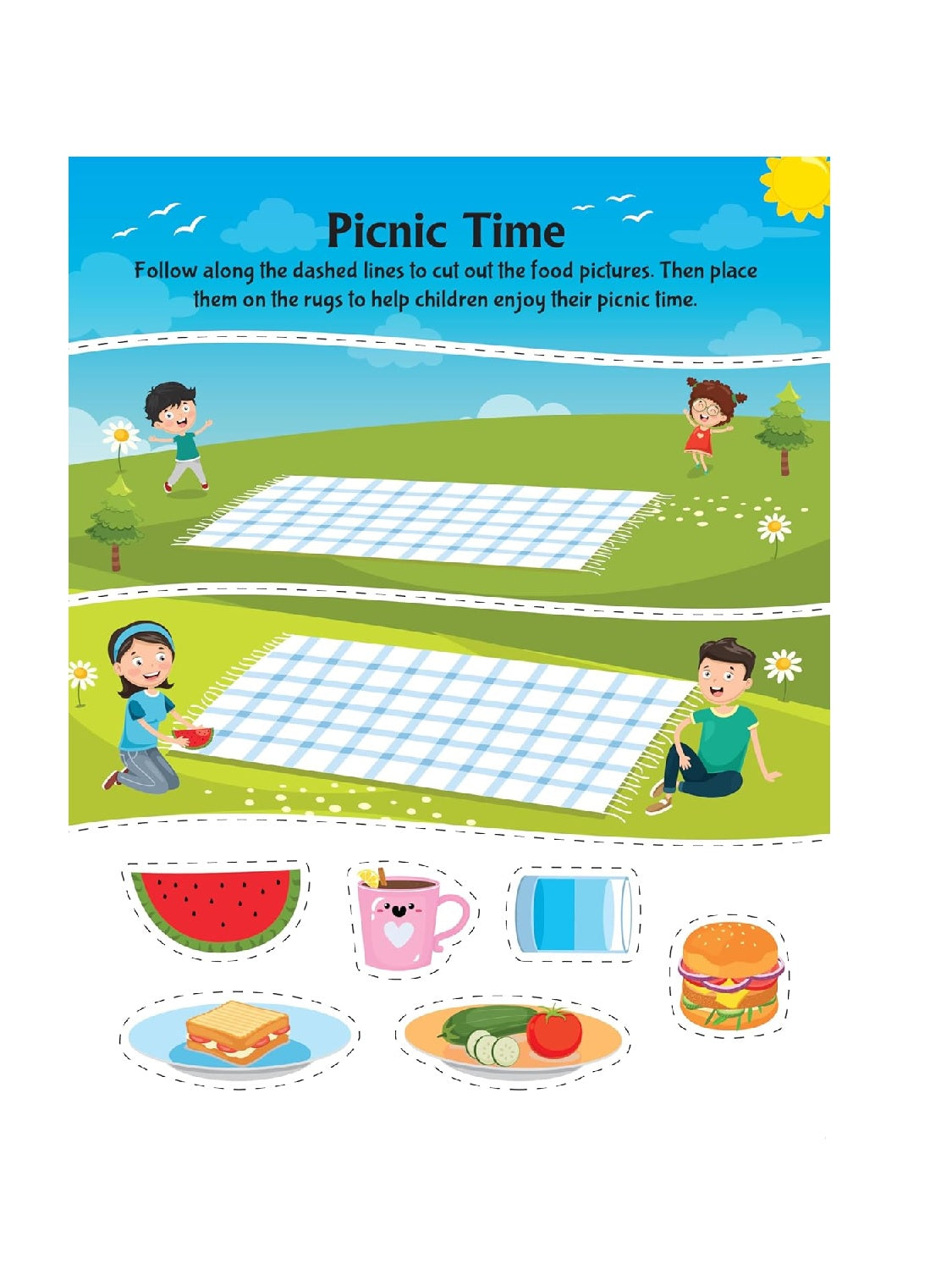 Tasty Foods Scissors Skills Activity Book for Kids