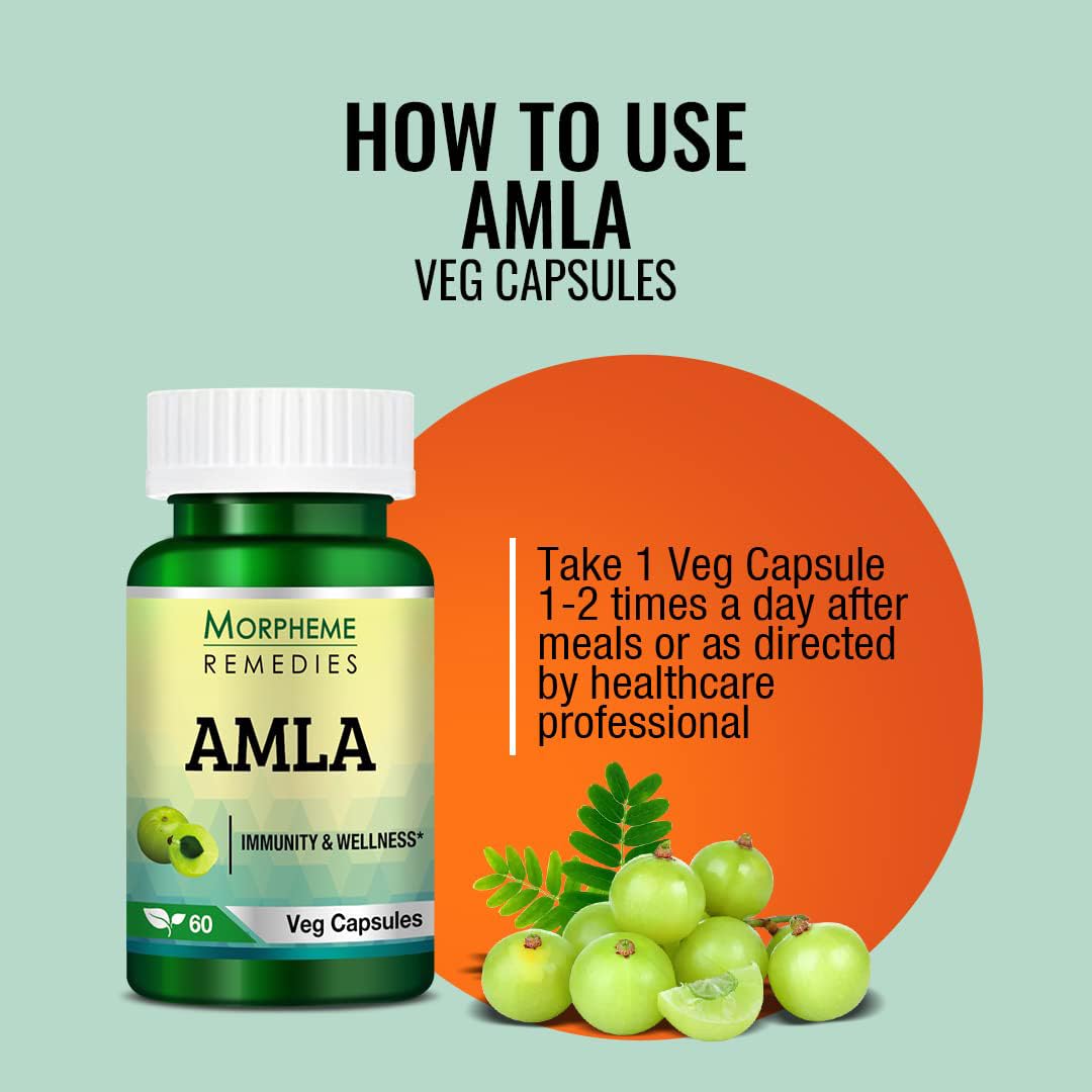 Morpheme Remedies Amla 500 mg - 60 Veg Capsules
