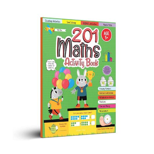 201 Maths Activity Book: Fun Activities and Practice Sheets | Learn Counting, Addition & Subtraction |  Paperback