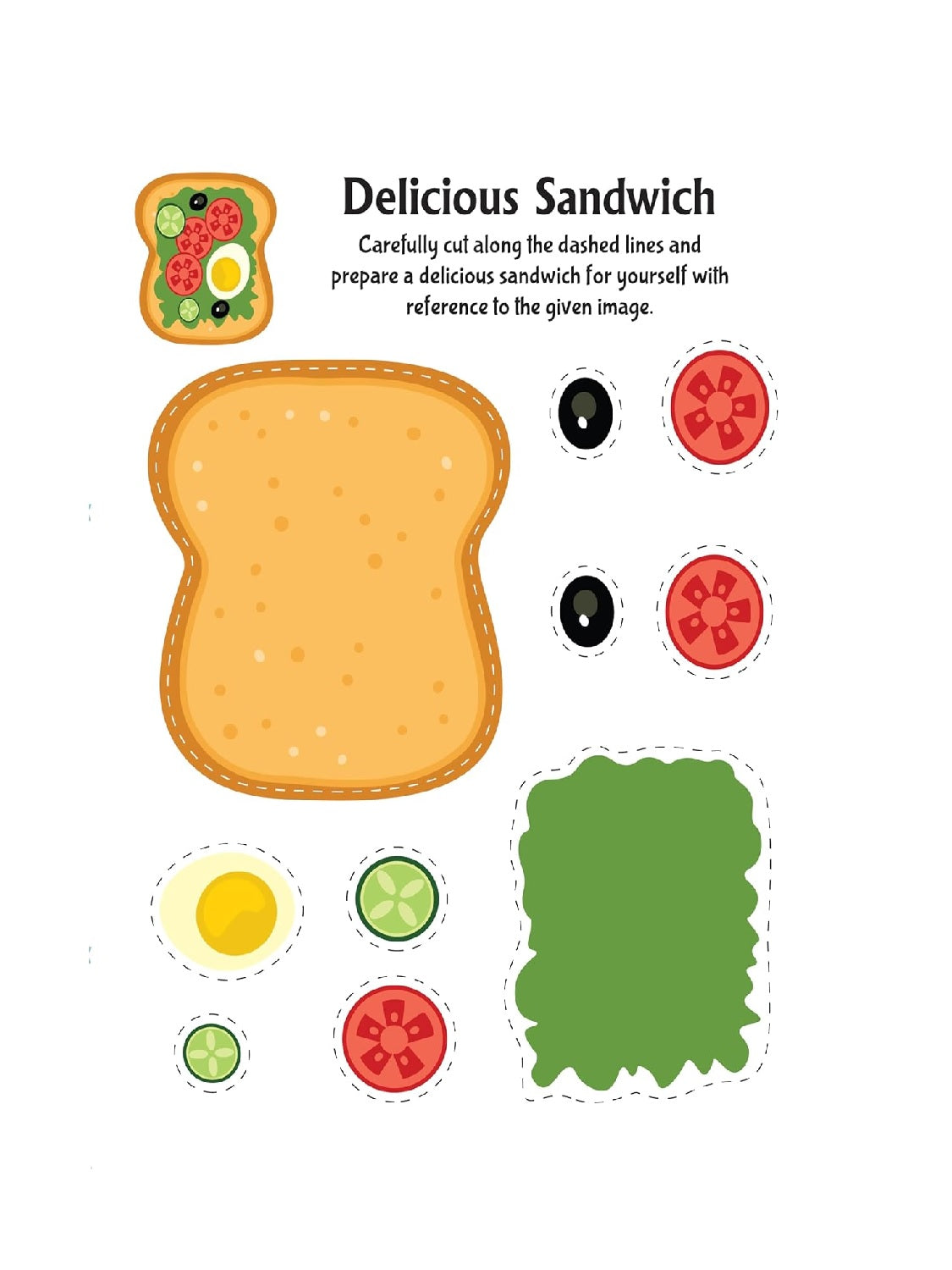 Tasty Foods Scissors Skills Activity Book for Kids