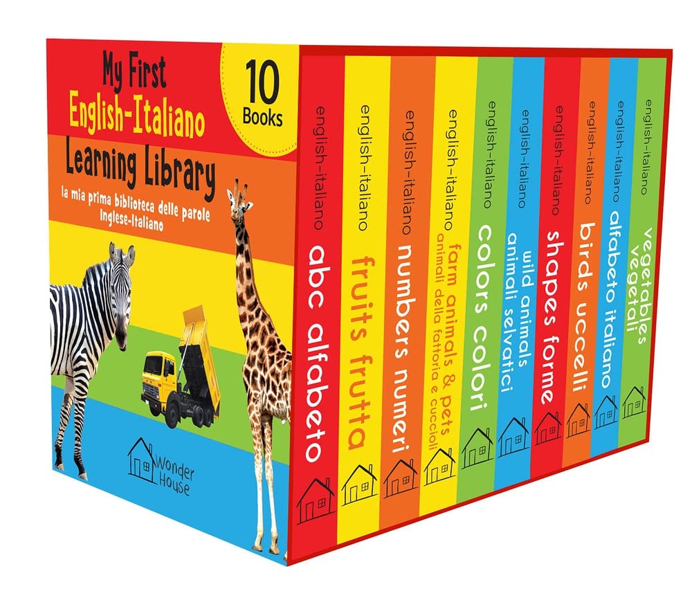 My First English-Italiano Learning Library | Boxset of 10 English - Italian Board Books