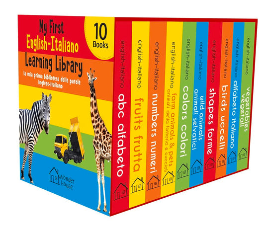 My First English-Italiano Learning Library | Boxset of 10 English - Italian Board Books