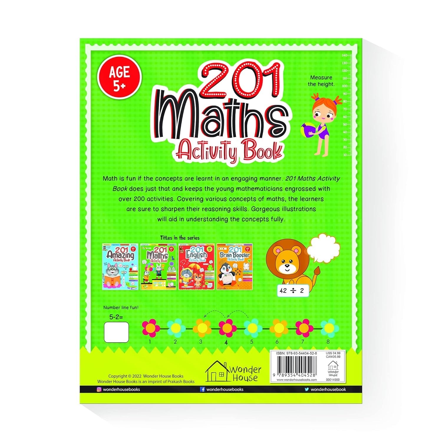 201 Maths Activity Book: Fun Activities and Practice Sheets | Learn Counting, Addition & Subtraction |  Paperback