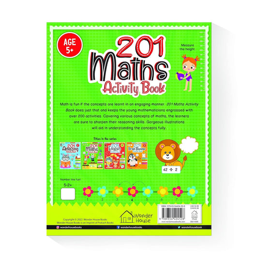 201 Maths Activity Book: Fun Activities and Practice Sheets | Learn Counting, Addition & Subtraction |  Paperback