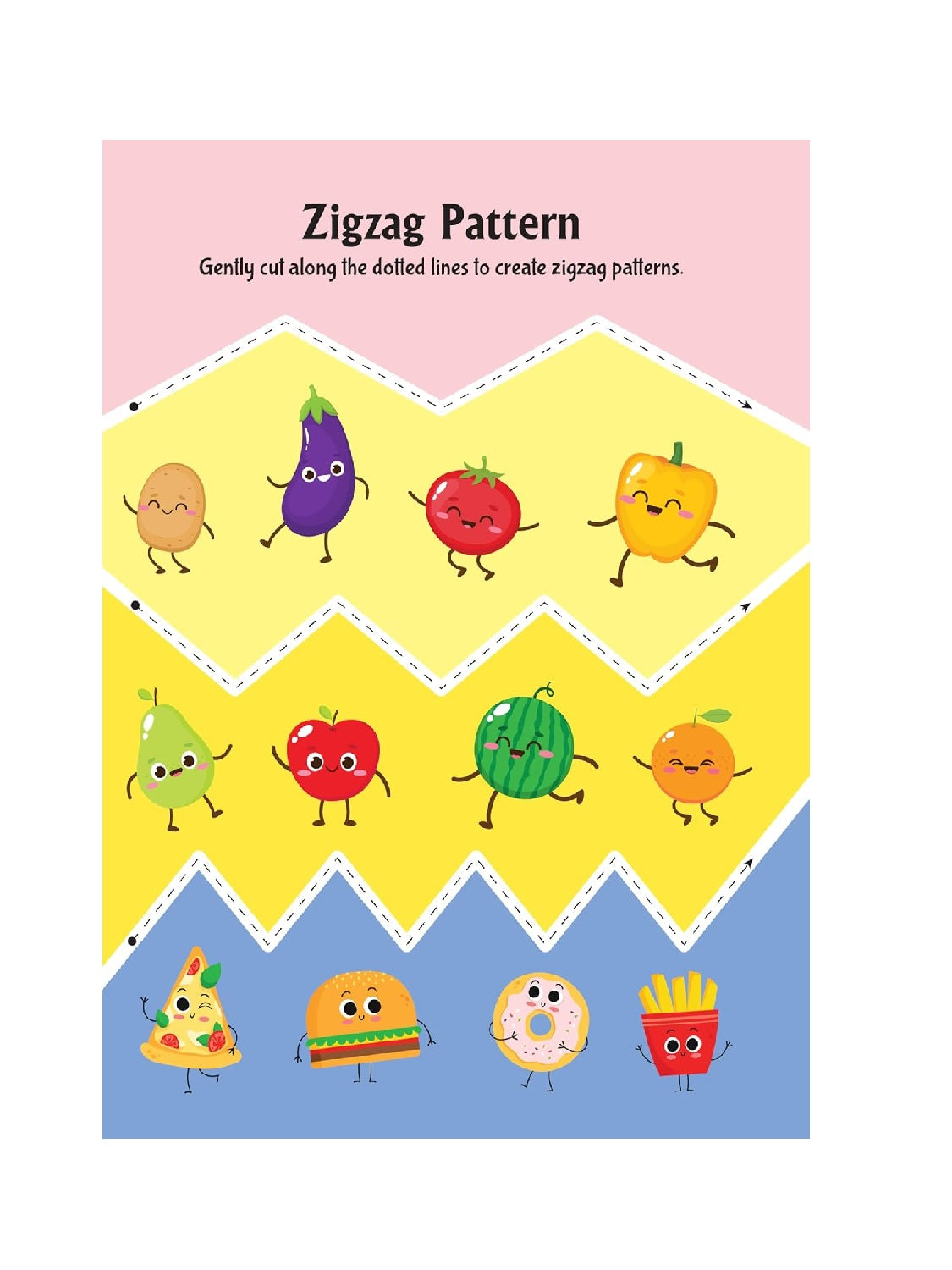 Tasty Foods Scissors Skills Activity Book for Kids