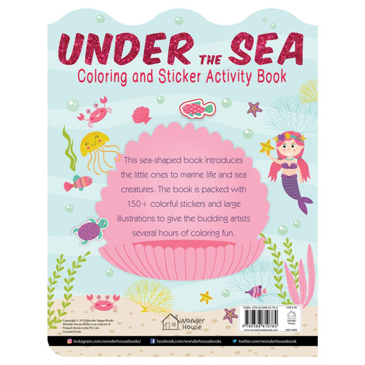 Under The Sea - Coloring and Sticker Activity Book (With 150+ Stickers) Hardcover