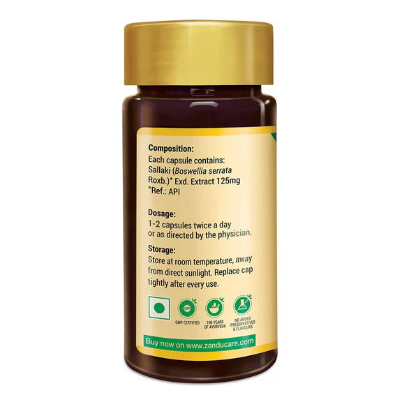 Zandu Sallaki Capsules Good For Joint Health - Pack of 1