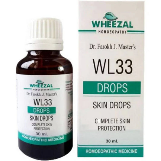 Wheezal Homeopathy WL33 Skin Drops - 30 ML