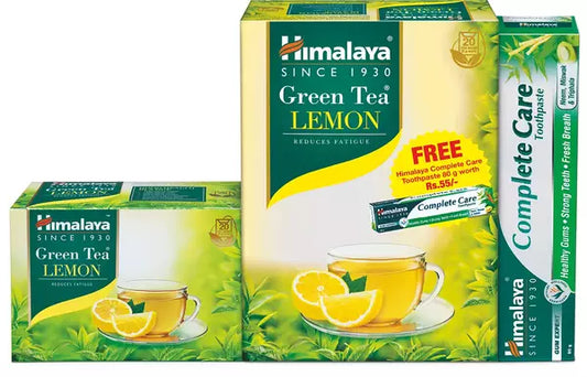 Himalaya Green Tea Lemon | Tea Bags | 2Gm | 20 No's | Free Complete Care Toothpaste 80 Gm