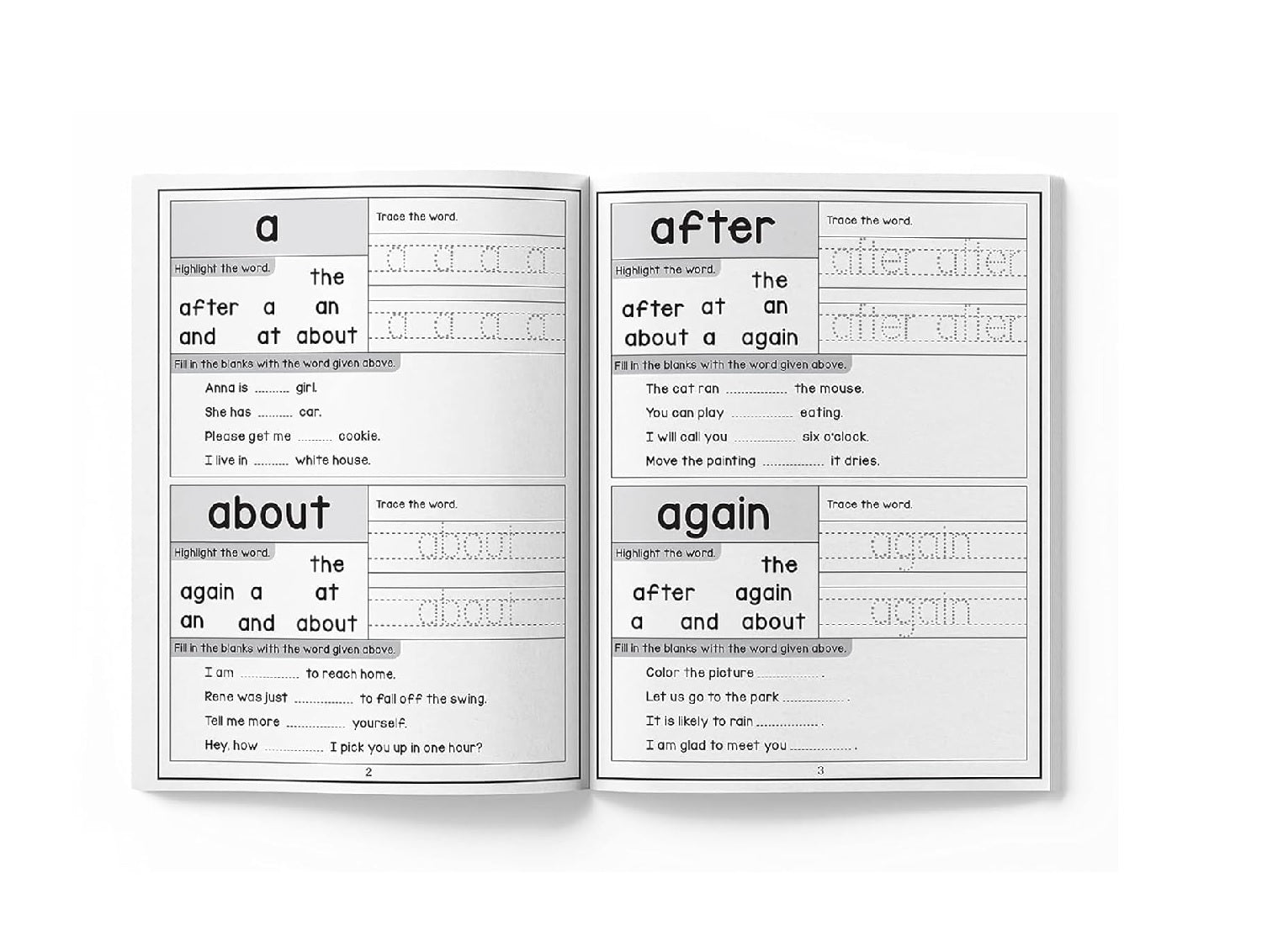 201 Sight Words and Sentences: Activity Book for Children | Paperback