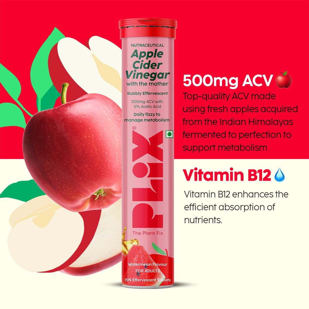 THE PLANT FIX Apple Cider Vinegar Effervescent Tablet with mother