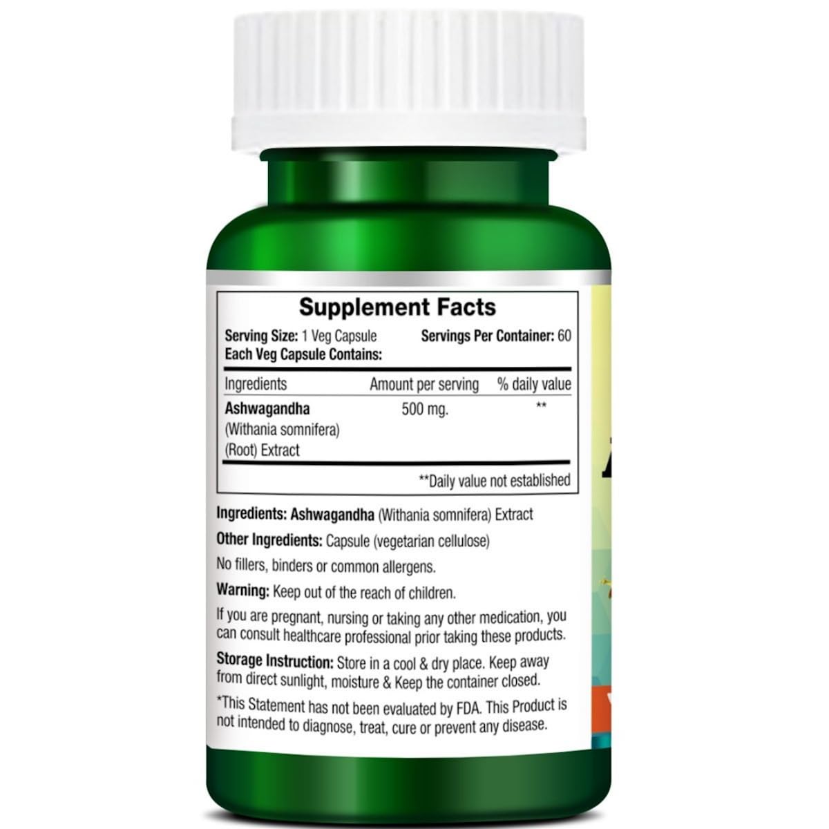 Morpheme Remedies Ashwagandha 500 mg – 60 Veg Capsules For stress management, immune system