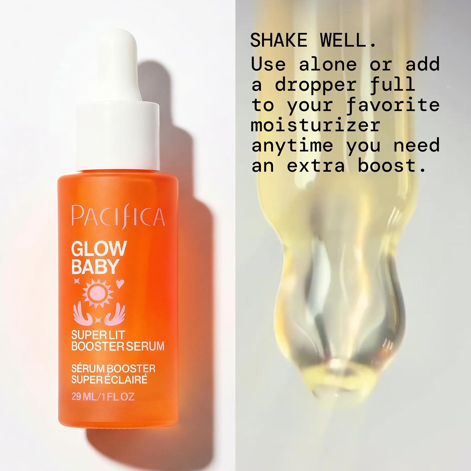 Pacifica Beauty Glow Baby Super Lit Booster Serum, Orange, 29ml