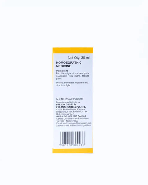 Bakson B68 Neuralgia Drops (30ml) For Nerve pains in Body, facial pain, sciatica, Muscle Twitching