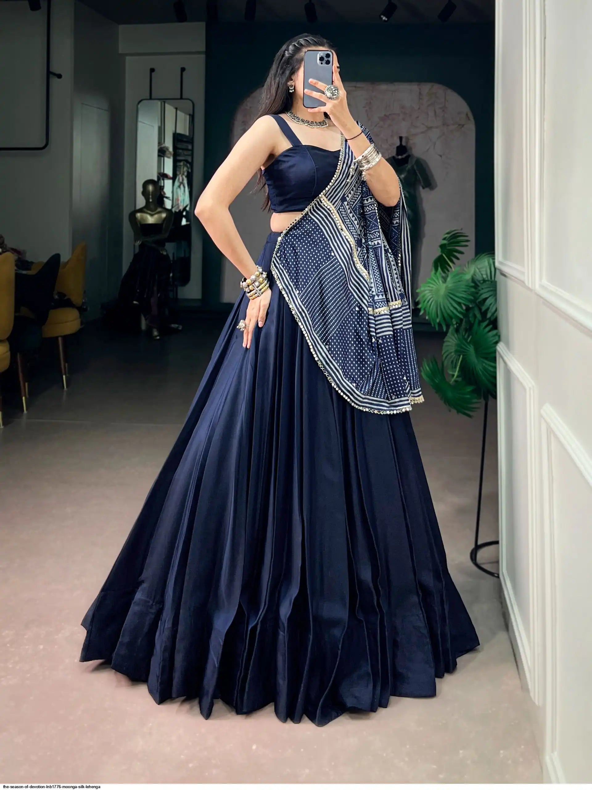 THE SEASON OF DEVOTION LNB1776 MOONGA SILK LEHENGA