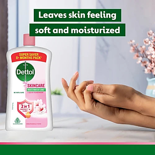 Dettol Skincare Liquid Handwash, 875 ml Refill Pack