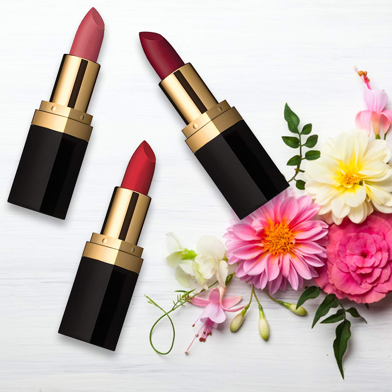 Iba Long Stay Matte Lipstick for Women- M08 Burgundy Red, 4g