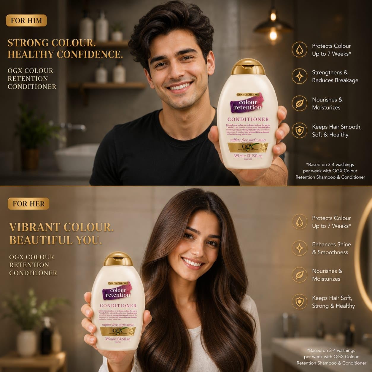 OGX Colour Retention Conditioner for Colour Treated Hair, 385ml