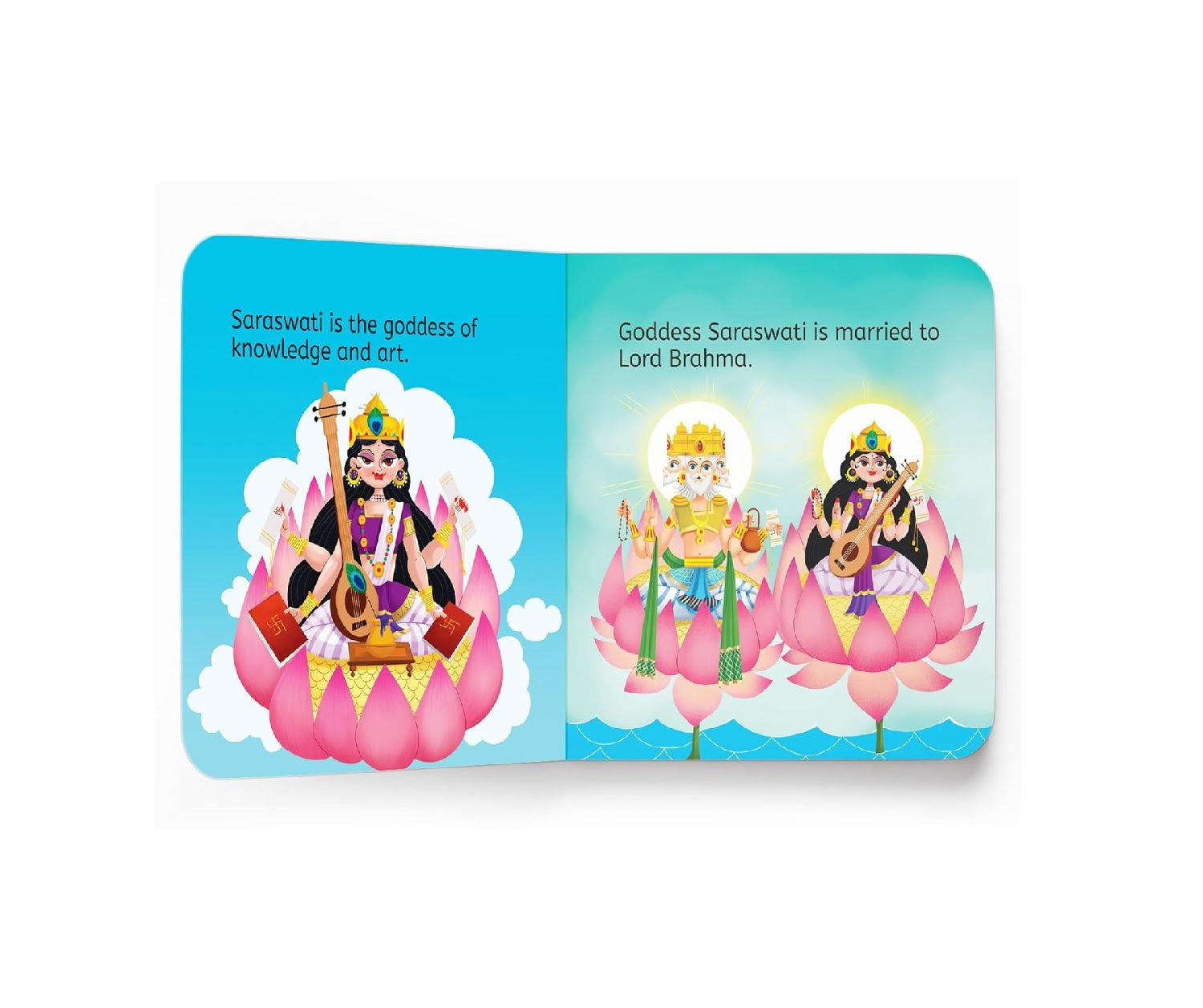 My First Book of Saraswati – Illustrated Board Book for Kids