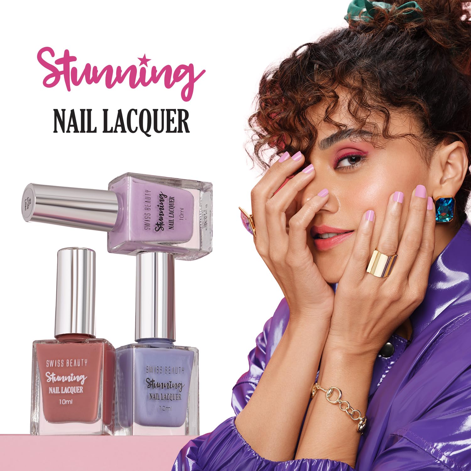 SWISS BEAUTY Stunning Matte Finish Nail Lacquer | Chip Resistant, Quick Drying Nail Paint | Highly Pigmented With High Shine Nail Polish | Shade - Giza Sand, 10ml